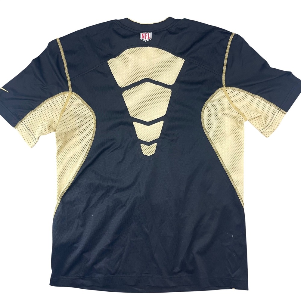 Nike NFL New Orleans Saints Shirt Mens M Lot of 2 Football Dri-Fit Black Gold - Picture 5 of 8